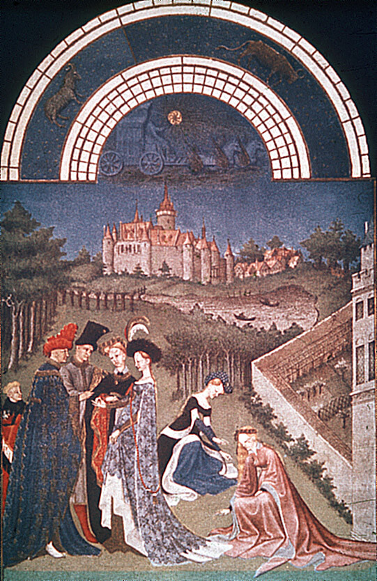 Tres Riches Heures du Duc de Berry April by Limbourg Brothers (1413-1416)