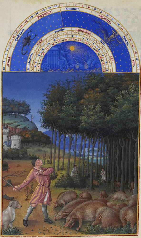 Tres Riches Heures du Duc de Berry November by Limbourg Brothers (1413-1416)