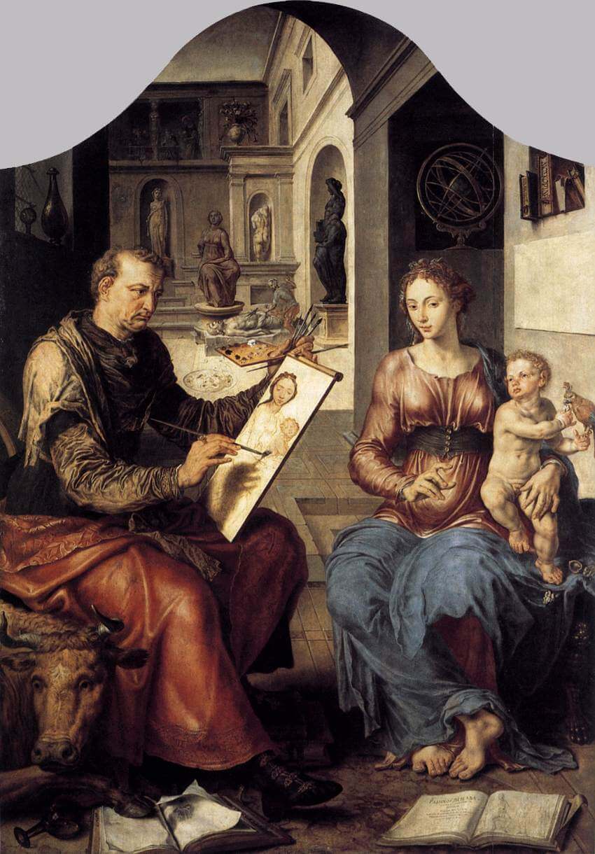 Saint Luke Painting the Virgin by Marteen Van Heemskerck (1532)