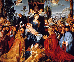 Feast of the Rose Garlands by Albrecht Durer (1506)