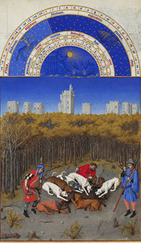 Tres Riches Heures du Duc de Berry December by Limbourg Brothers (1413-1416)