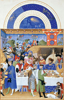 Tres Riches Heures du Duc de Berry January by Limbourg Brothers (1413-1416)