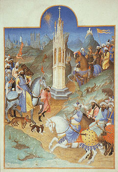 Tres Riches Heures du Duc de Berry Meeting of the Magi by Limbourg Brothers (1413-1416)