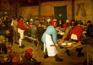 Peasant Wedding Feast by Pieter Bruegel the Elder (1568)